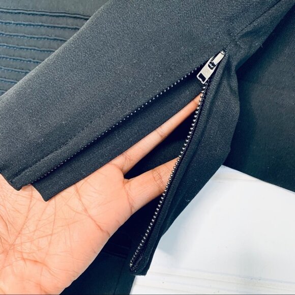 MANGO BLACK TROUSERS PENCIL PANT STRAIGHT LEG WOMEN SIZE 4 - Picture 5 of 9